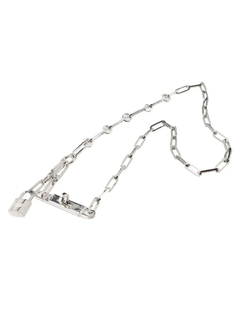 Hermes Kelly Chaine Cadena Necklace 925 Sterling Silver